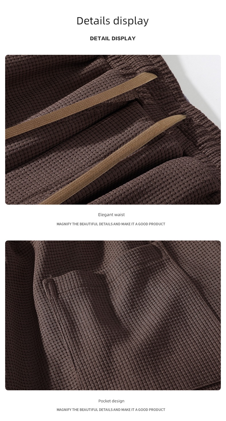 NGGGN Straight cylinder easy Sagging sensation Plush leisure time trousers