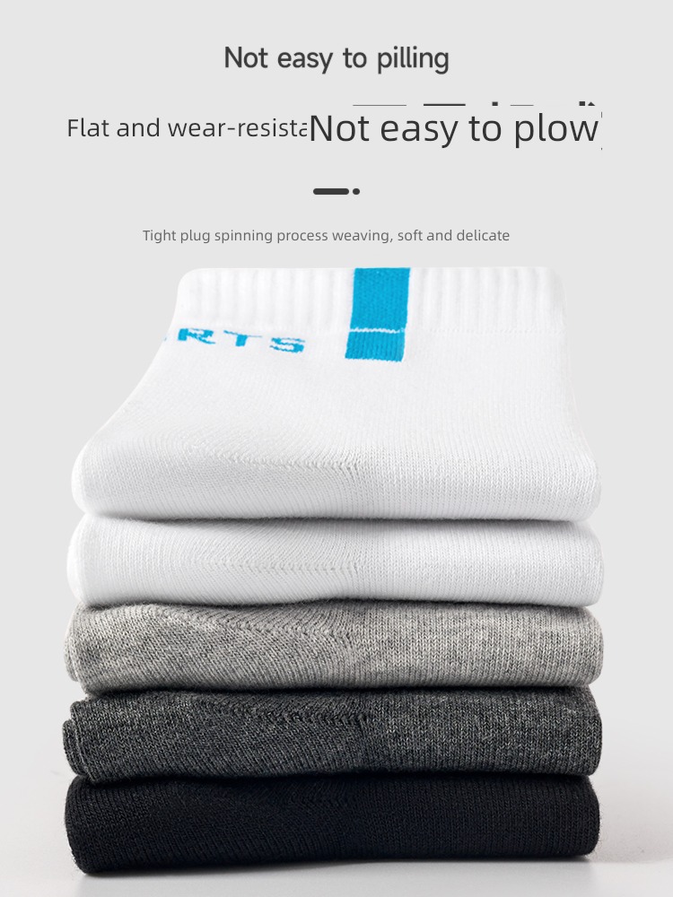 hyz  man pure cotton Sweat absorption autumn white Socks