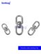 304 stainless steel quick connection ring connection ring chain fastener accessories 8-character universal rotation ring universal ring Meilong lock
