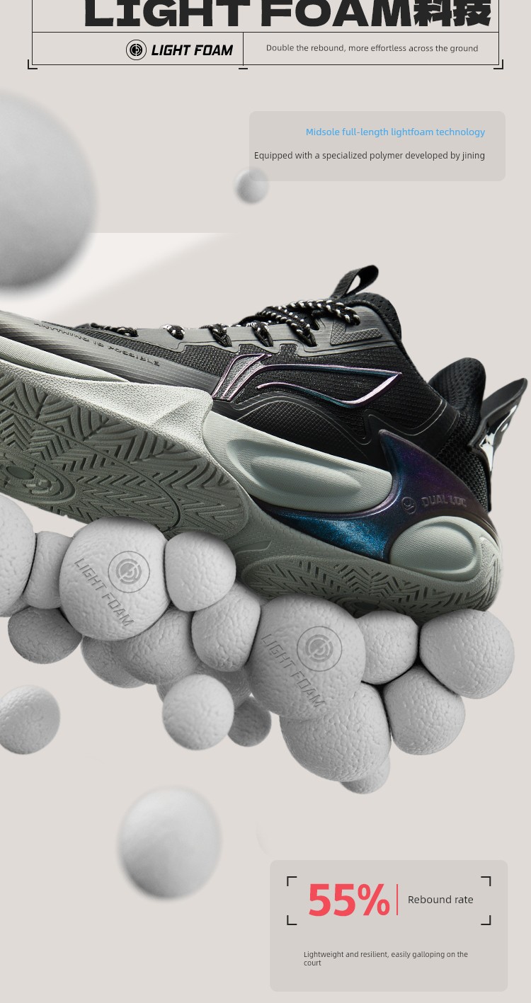 Li Ning Children's Wind Shadow 2V4 Professional Training Basketball Shoes 2026 New Model Boys and Girls Youth Sports Shoes Autumn — 3