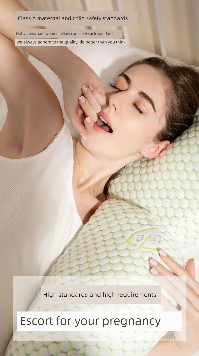 Summer Cool Removable and Washable Pregnancy Pillow Refreshing Non-Stick Pregnant Women Side Sleeping Belly Support Waist Cushion Sleep during Pregnancy — 7