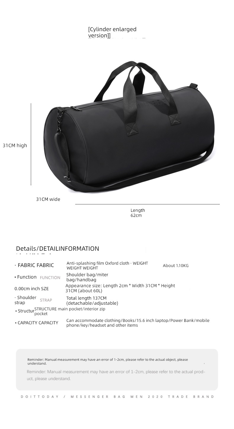 female portable high-capacity motion a business travel Bag Travelling bag