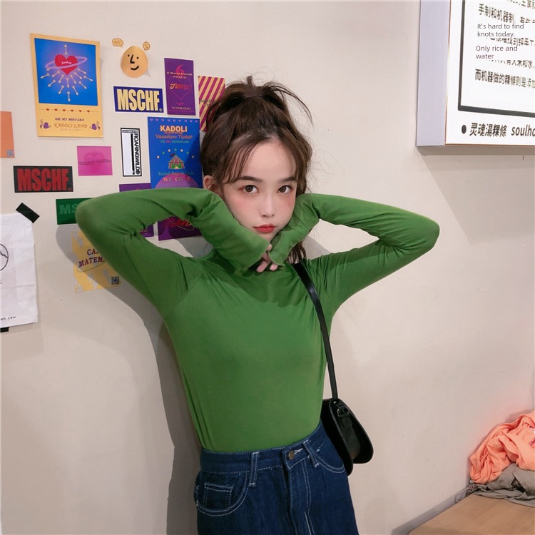 Autumn and winter Thin money Undershirt Long sleeve T-shirt Versatile jacket