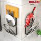 Delixi kitchen pot lid rack without punching wall-mounted space aluminum storage rack cutting board chopping board chopping board placement rack