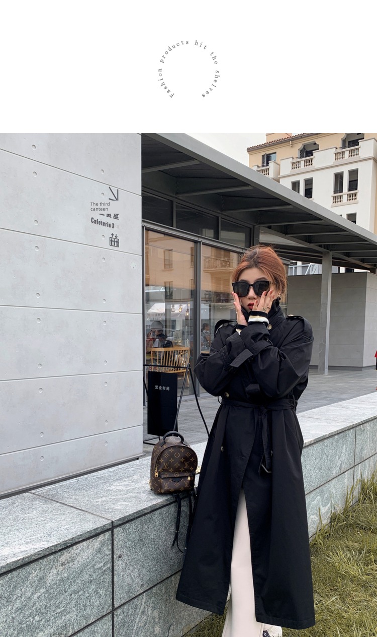Li xiaosa Fat mm Medium and long term easy Windbreaker loose coat