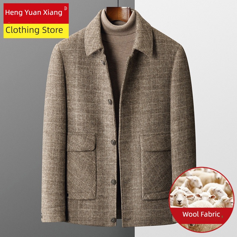 hyz  Autumn and winter Middle aged man Jacket jacket
