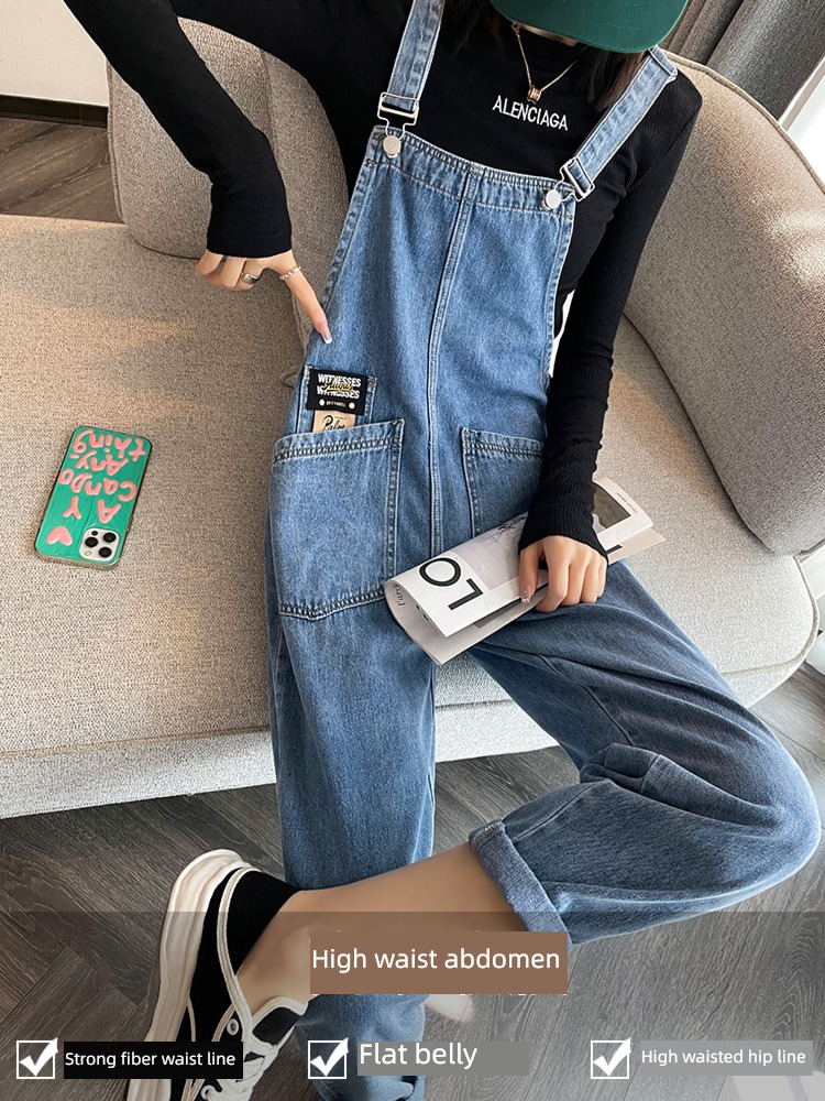 Age reduction easy High waist Conjoined Nine points cowboy rompers