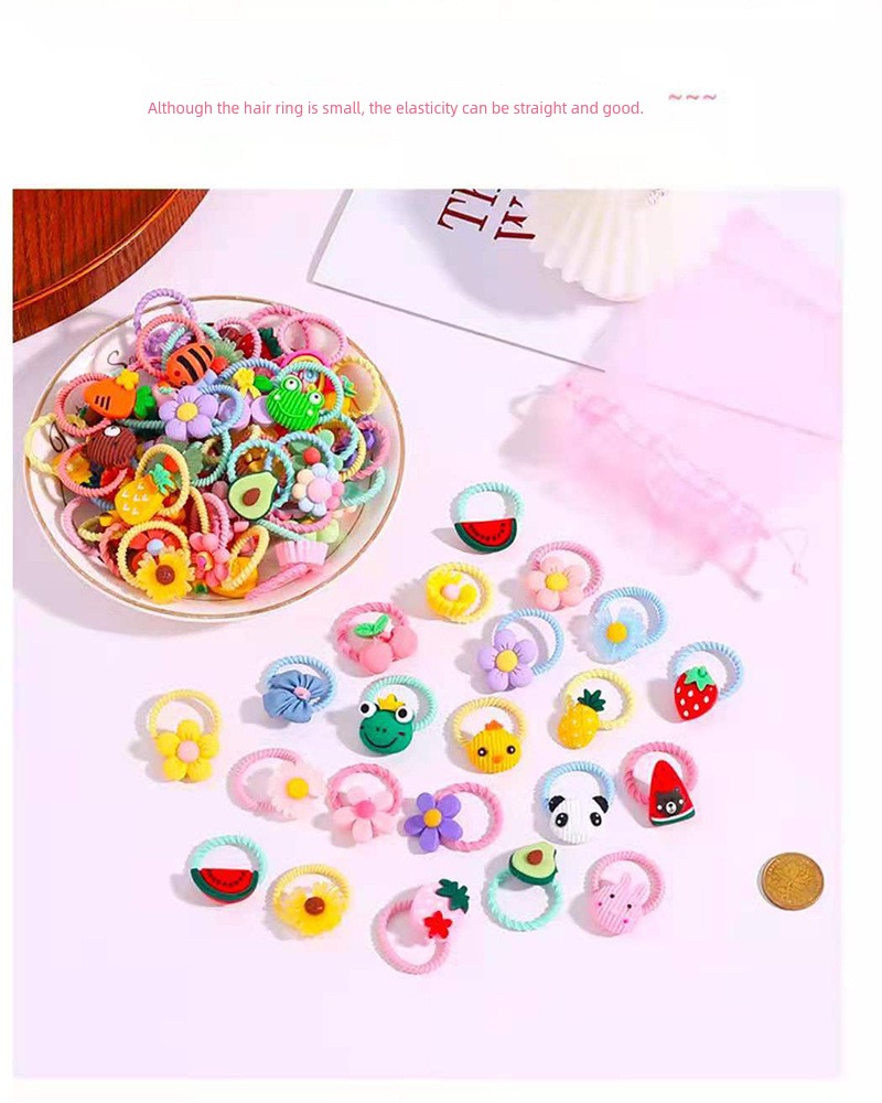 Baby Small Size Rubber Band Girl High Elastic Thumb Hair Ring — 3