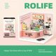 Ruole Super World Hut Store Milk Tea Shop Kitchen Living Room Girls Birthday Gift Diy Hut Assembly