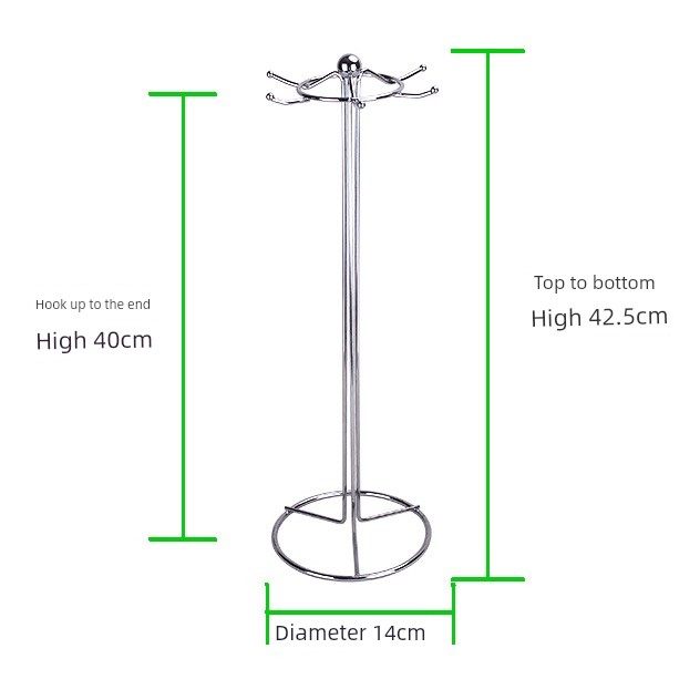 Kitchen storage rack kitchen utensils and spoons hanging rack spatula rack soup rack spoons shovel household hook rack floor-standing stainless steel storage