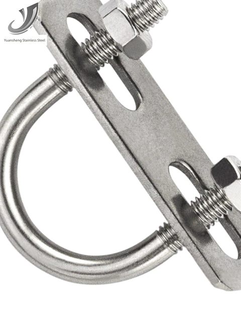 Yuansheng 304 stainless steel U-bolt U-card rounded corner U-shaped snap screws with blanking nut set combination