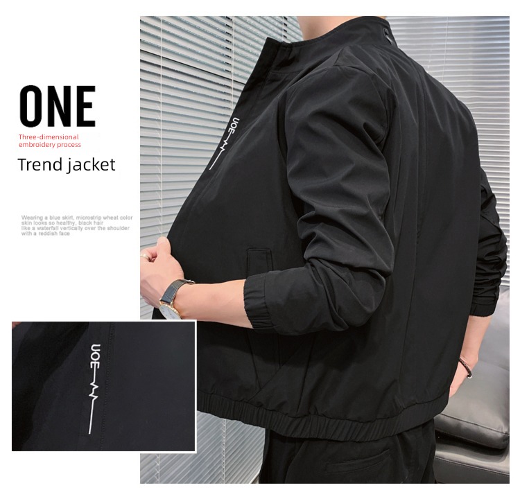Spring and Autumn leisure time stand collar Put on your clothes man Jacket