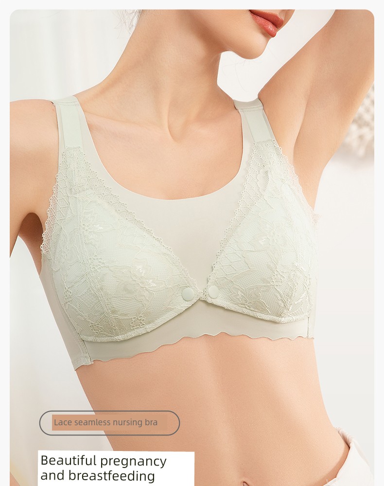[Clearance] 129.9 Choose Any 2 Pieces October Crystal Maternity Nursing Bra Plus Size Breathable Postpartum Bra — 44