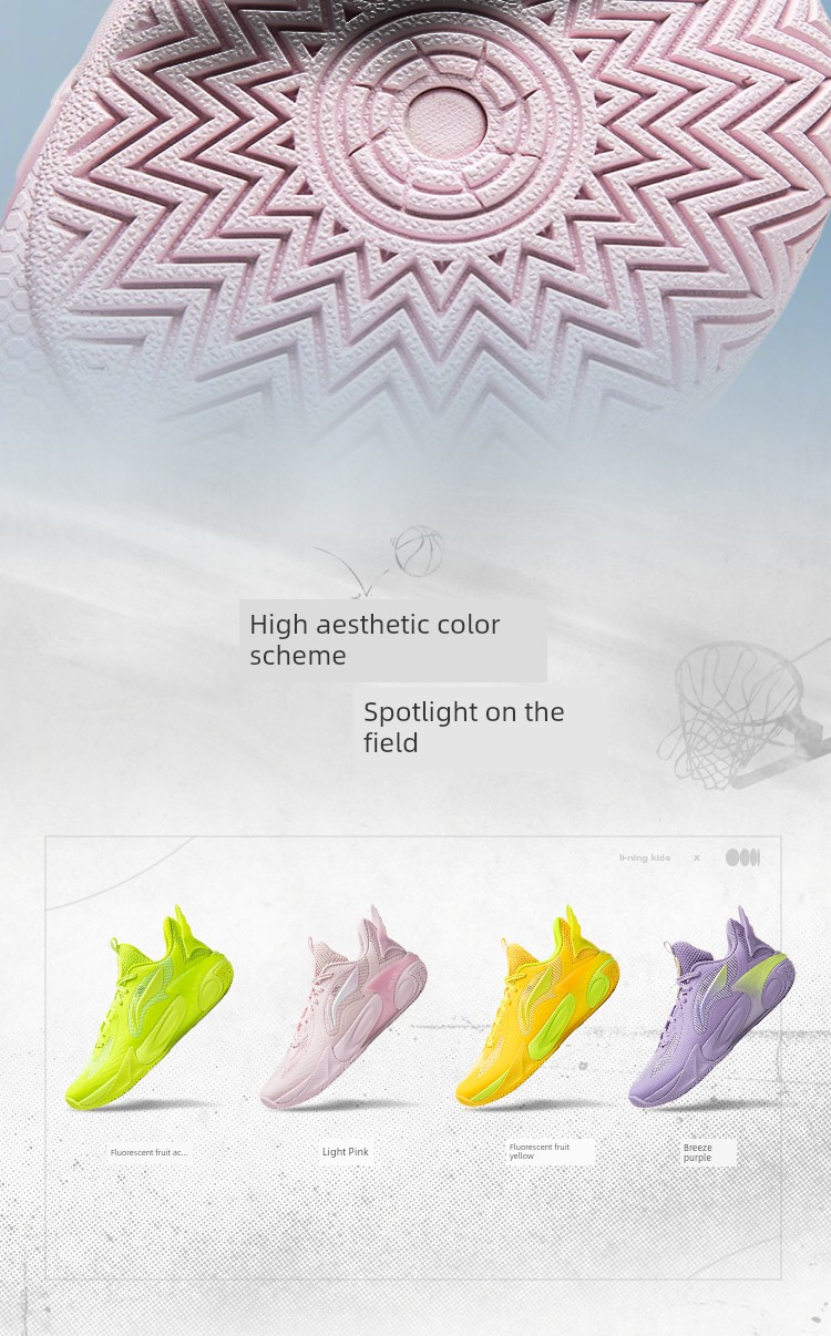 Li Ning Children's Wind Shadow 2.0 V4 Professional Basketball Training Shoes Girls' Shoes 2026 New Model Boys' Youth Sports Shoes — 7