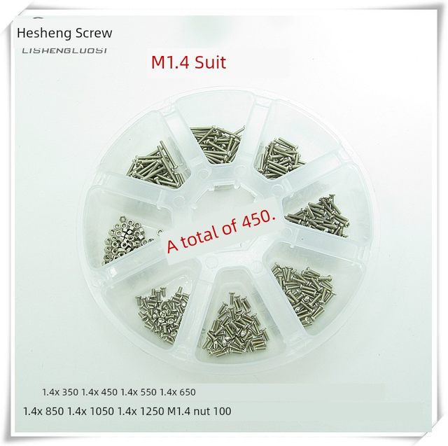 Round head cross M1.4 machine tooth screw/glasses frame screw/electronic toy screw/3/4/5/6/8/10/12