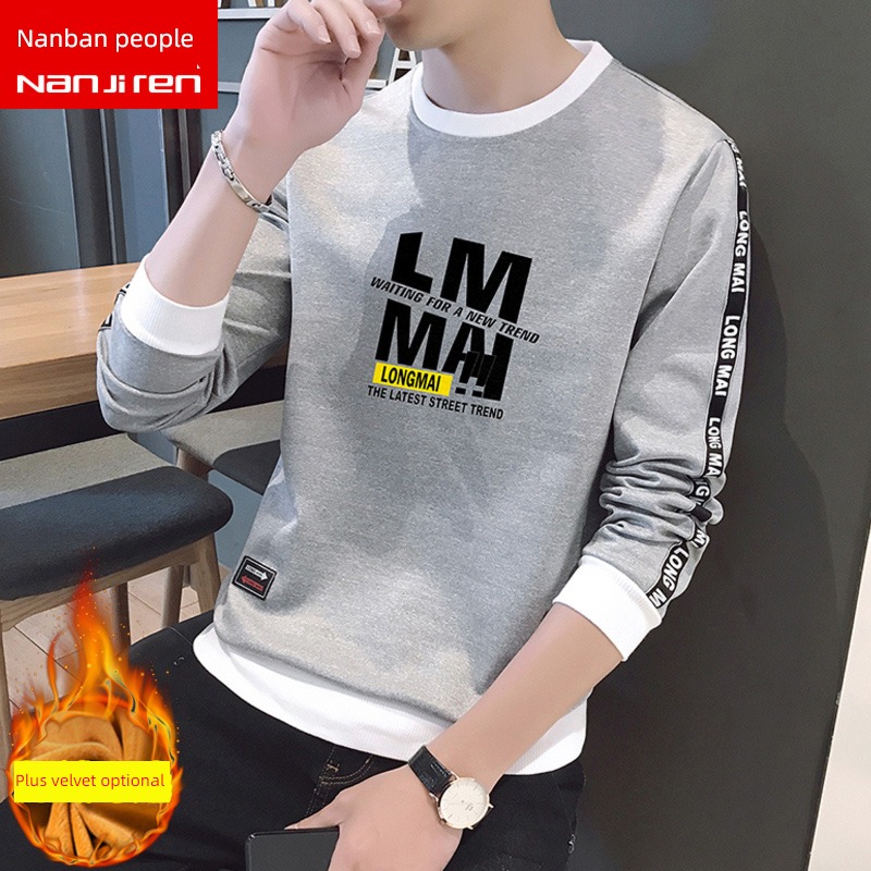 NGGGN Spring and Autumn men's wear Plush Round neck Sweater