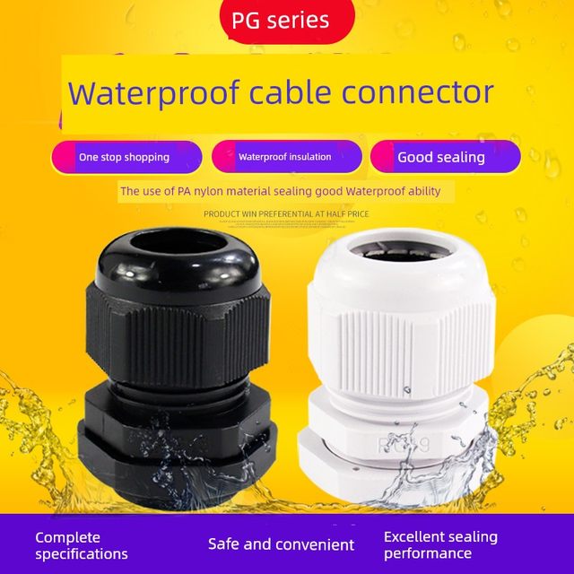 Nylon waterproof joint wire seal fixing head m20 lock pg11/21/16/9/7 cable joint threading
