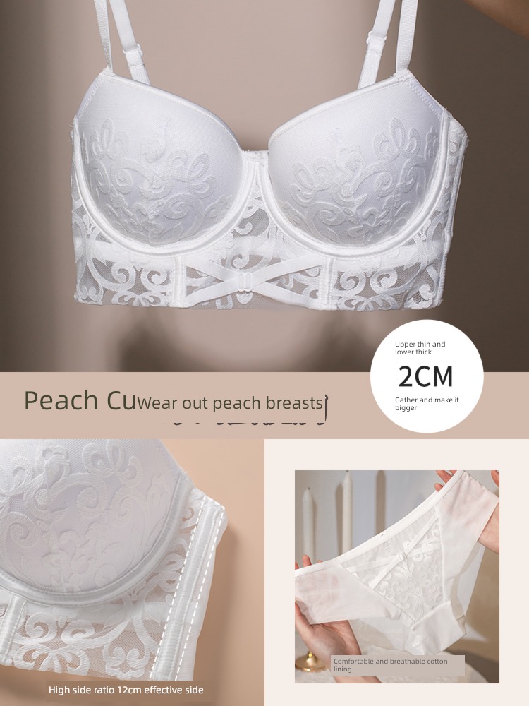 Small chest Gather together Significantly larger white sexy Underwear underpants