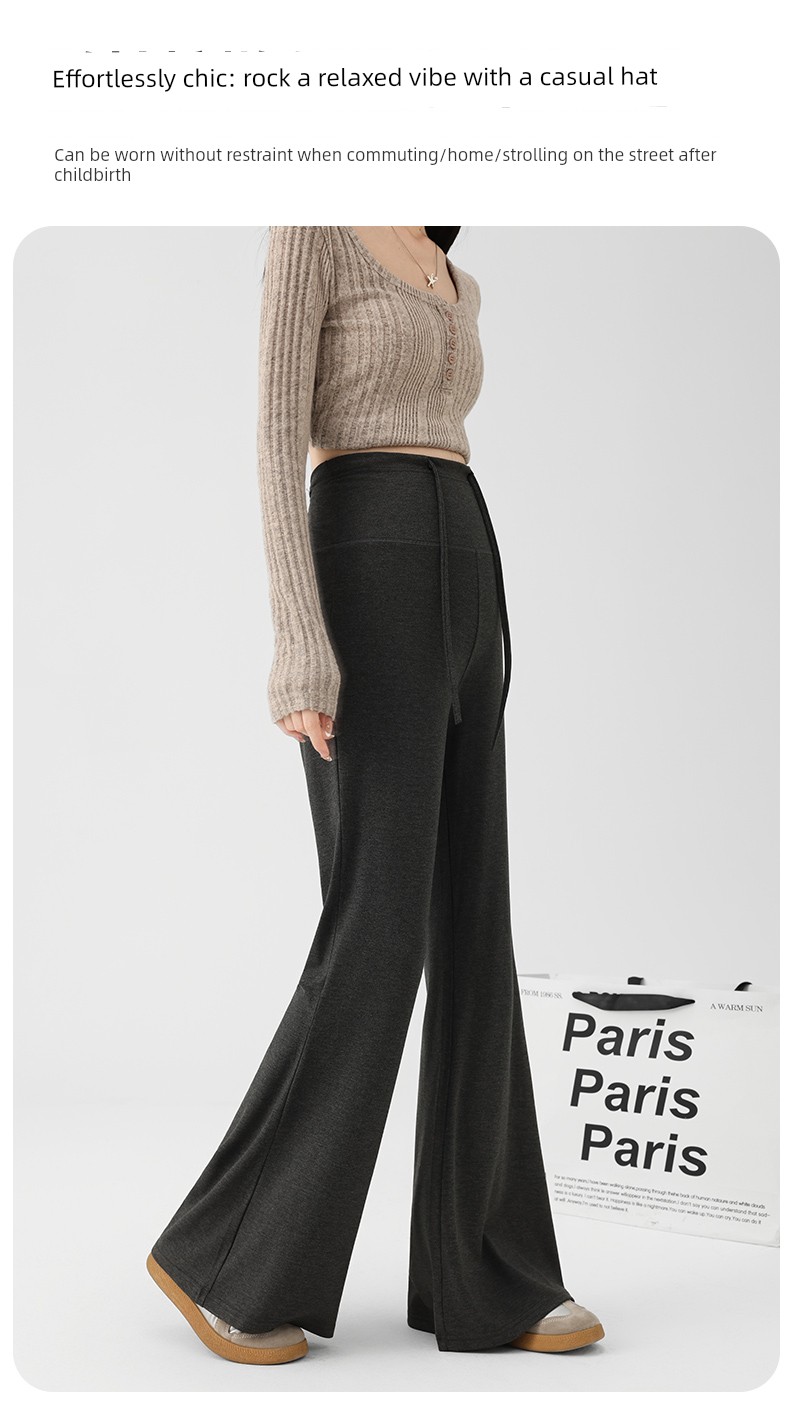 Jq Jingqi Maternity Pants for Autumn and Winter, Suitable for Wearing Outside during Pregnancy, Do Not Tighten the Belly, Slightly Flared Pants, Thick — 11