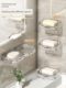 Soap box soap storage rack for household use without punching wall-mounted high-end bathroom wall storage rack box