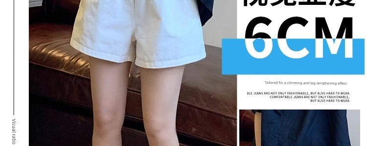 Maternity Pants, Summer Thin Style, Petite Denim Wide-Leg Shorts, Loose Fit, Large Size Casual Leggings, Summer Wear — 6
