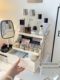Cosmetic storage box desktop high-end acrylic 2025 new dressing table drawer partition dustproof storage rack