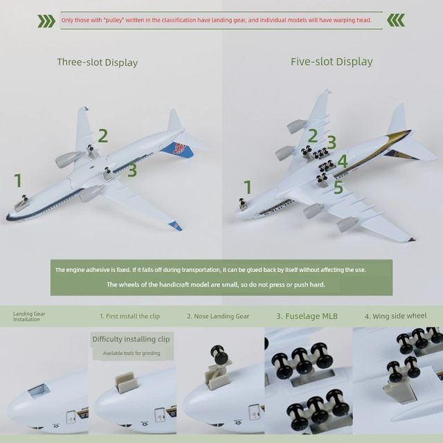 A380 aircraft model simulation alloy passenger aircraft aviation Boeing 747 aviation landing gear finished model aircraft ornament