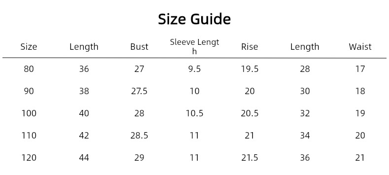 Casual Style Boy Clothing - size