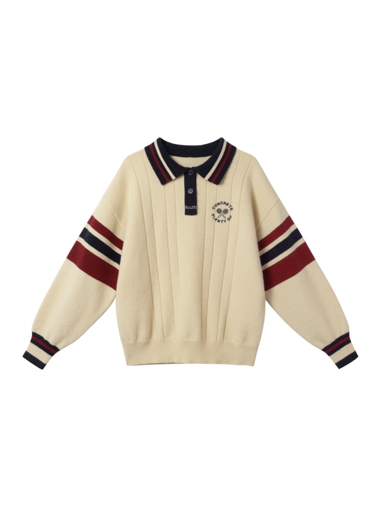 Hello, canon Polo collar Retro easy Sweater