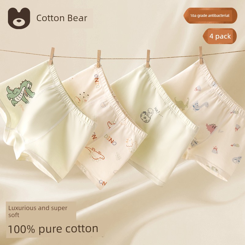 [100% Cotton] Children's Underwear, Boys' Pure Cotton Type A, Baby Boy's Boxer Briefs, Development Period Boy's Boxer Shorts — 4