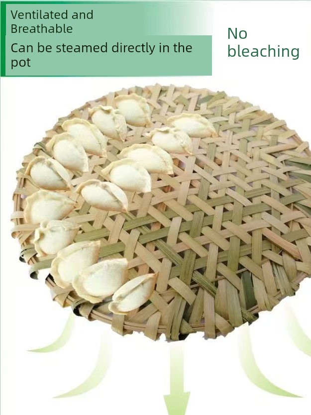 Bamboo Plate, Round Bamboo Product, Bamboo Plate, Bamboo Woven Round Handmade Bamboo Sieve, Food-Grade Hot Pot Tableware, Dish Plate