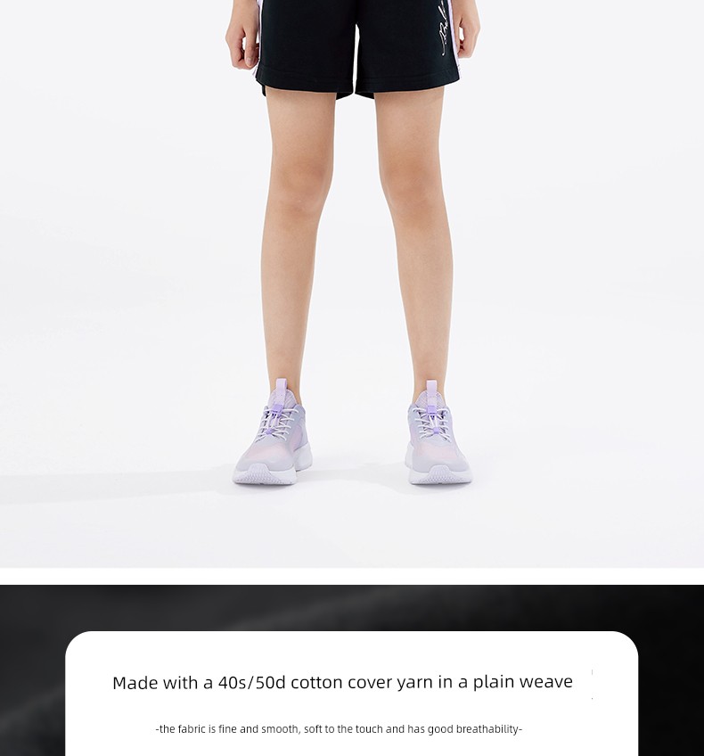 361 Children's Clothing Girls' Shorts 2026 Summer Big Kids Knitted Five-Point Shorts Sports Pants Breathable Pants — 13