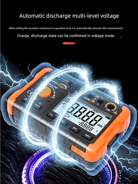 胜利绝缘电阻测试仪VC60B+数字兆欧表500v1000智能检测仪电工摇表