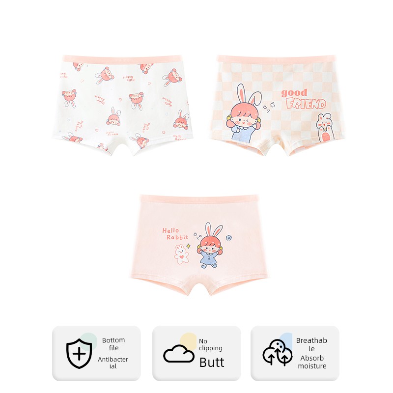 Urban Beauty Children's Underwear for Girls, Class a Pure Cotton Antibacterial, Suitable for Older Girls, Non-Binding Boxer Briefs — 7