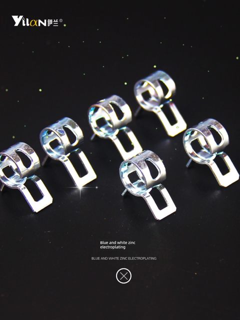 65锰日式卡箍弹性快装抱箍达克罗水管固定管卡油管夹扣软管片卡子
