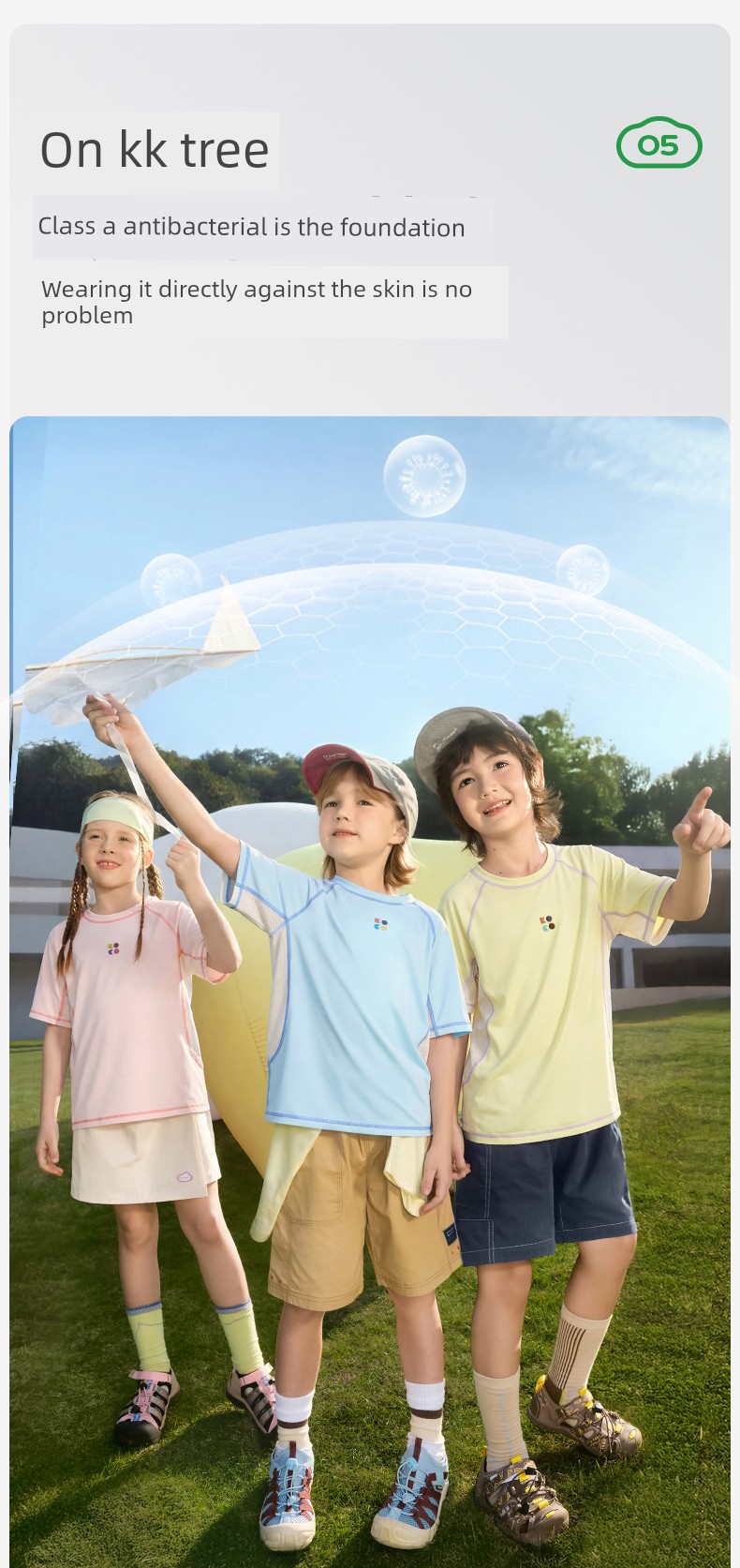 Kk Tree Children's Short-Sleeve Boys' and Girls' Quick-Dry T-Shirt, Sun-Protective Outdoor Sports Top, Long-Sleeve Summer Base Layer, Thin — 24