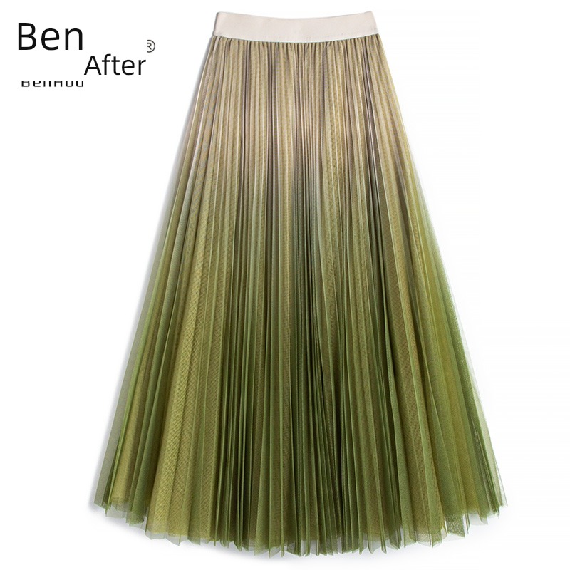 4 layer Gradients Medium and long term rustle Sagging sensation Swing skirt