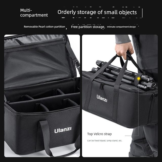 Ulanzi Youbasket OM-01 photography lamp multi-function storage bag SLR camera lens 40W COB fill light photography equipment portable storage box large capacity waterproof scratch protection bag