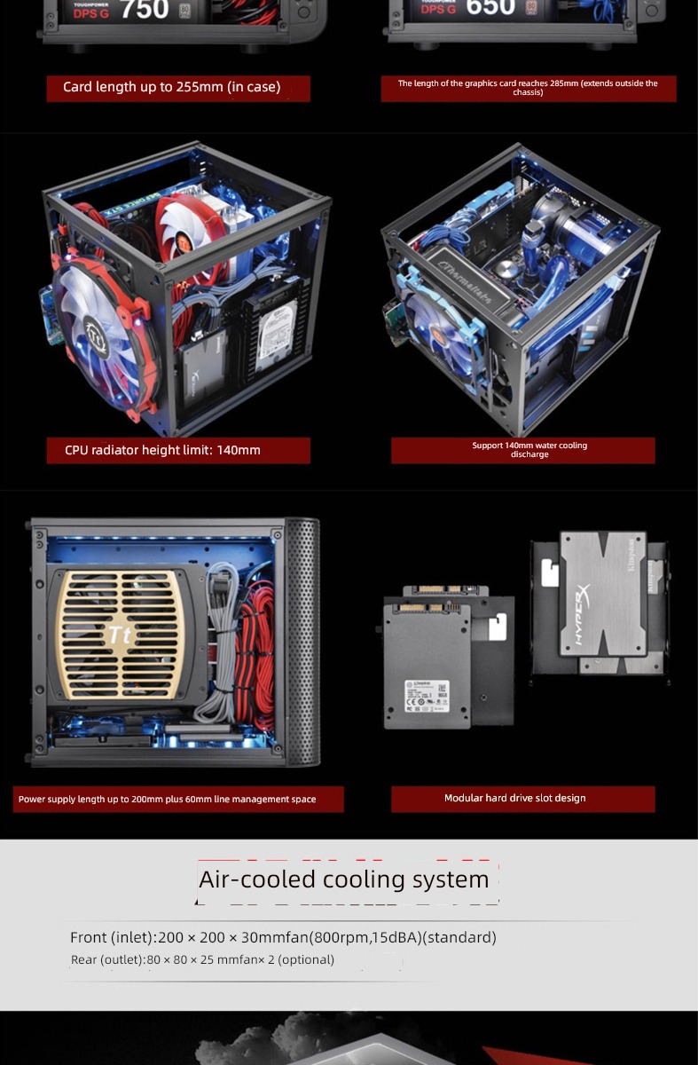 V21 Exquisite Mini water-cooling computer Desktop itx Chassis