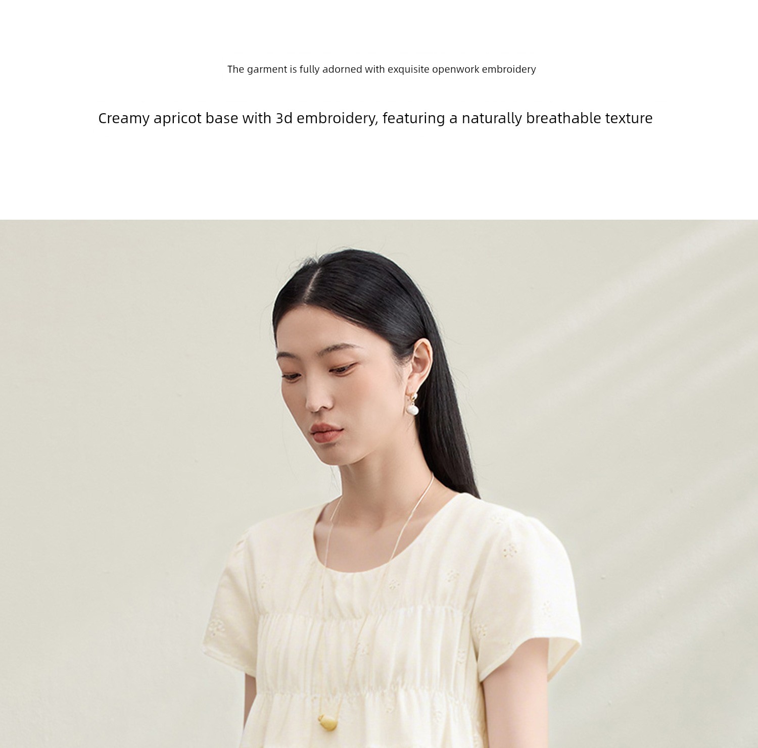 Pregnancy Premium Maternity Doll Shirt Summer Fashion Hollow Embroidery Belly Covering Elegant Top A-Line Version Maternity Short Sleeve — 12