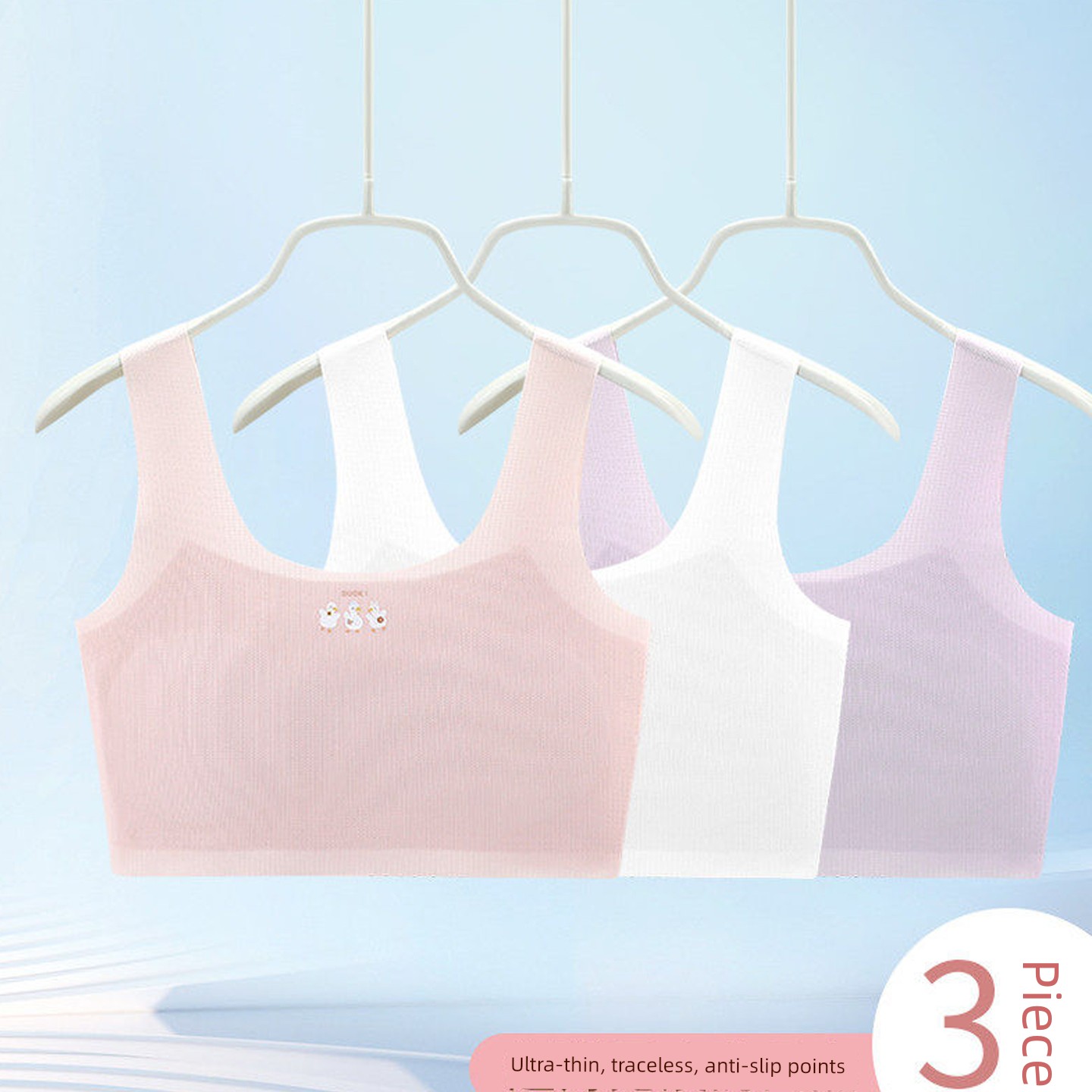 Children's Underwear for Girls in the Developmental Stage, Small Vests for Primary School Students, Stage One, 10-Year-Old Older Kids, 12-Year-Old Girls, — 4