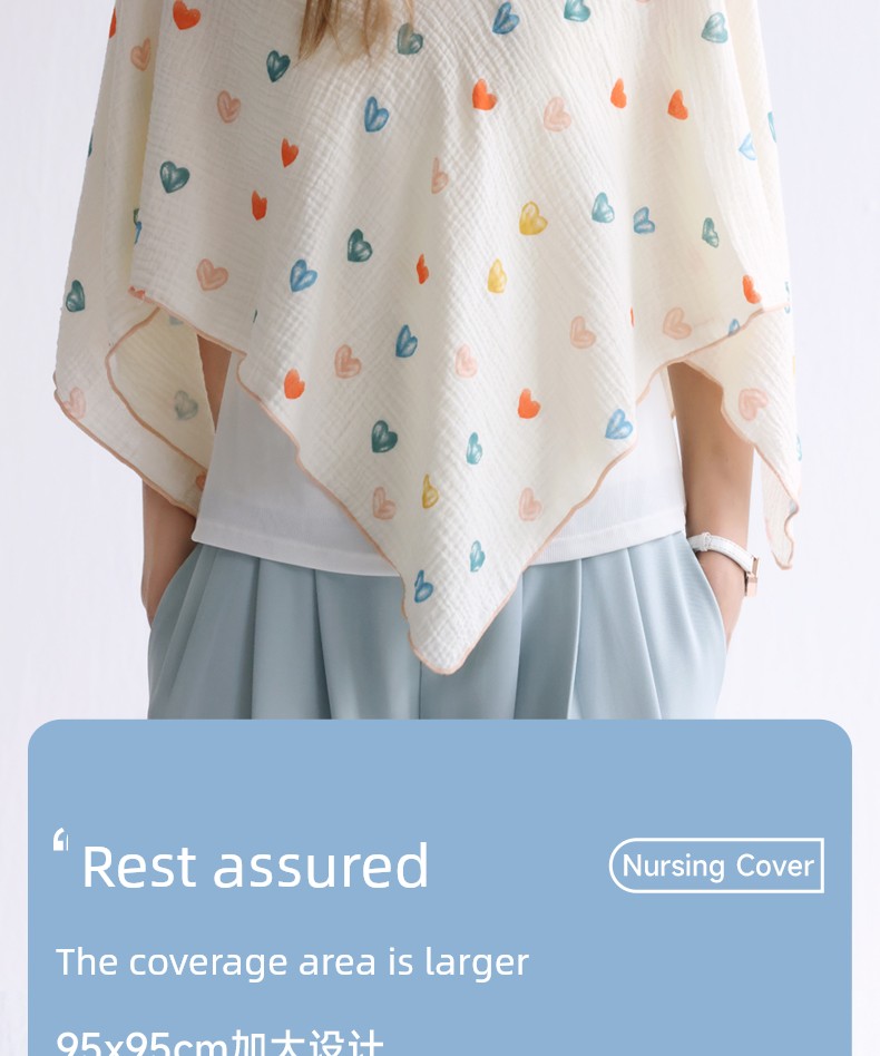 Nursing Cover Cloth Pure Cotton Nursing Towel out Cover Feeding Artifact Fashion Tape Extra Large Confinement Shawl Covering Clothing — 10