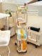 Small cart clip-on storage rack multi-layer floor-standing ultra-narrow small size bathroom kitchen refrigerator toilet toilet storage rack