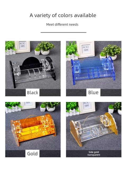 KTV wireless microphone stand crystal transparent acrylic microphone multi-function storage box desktop desktop simple