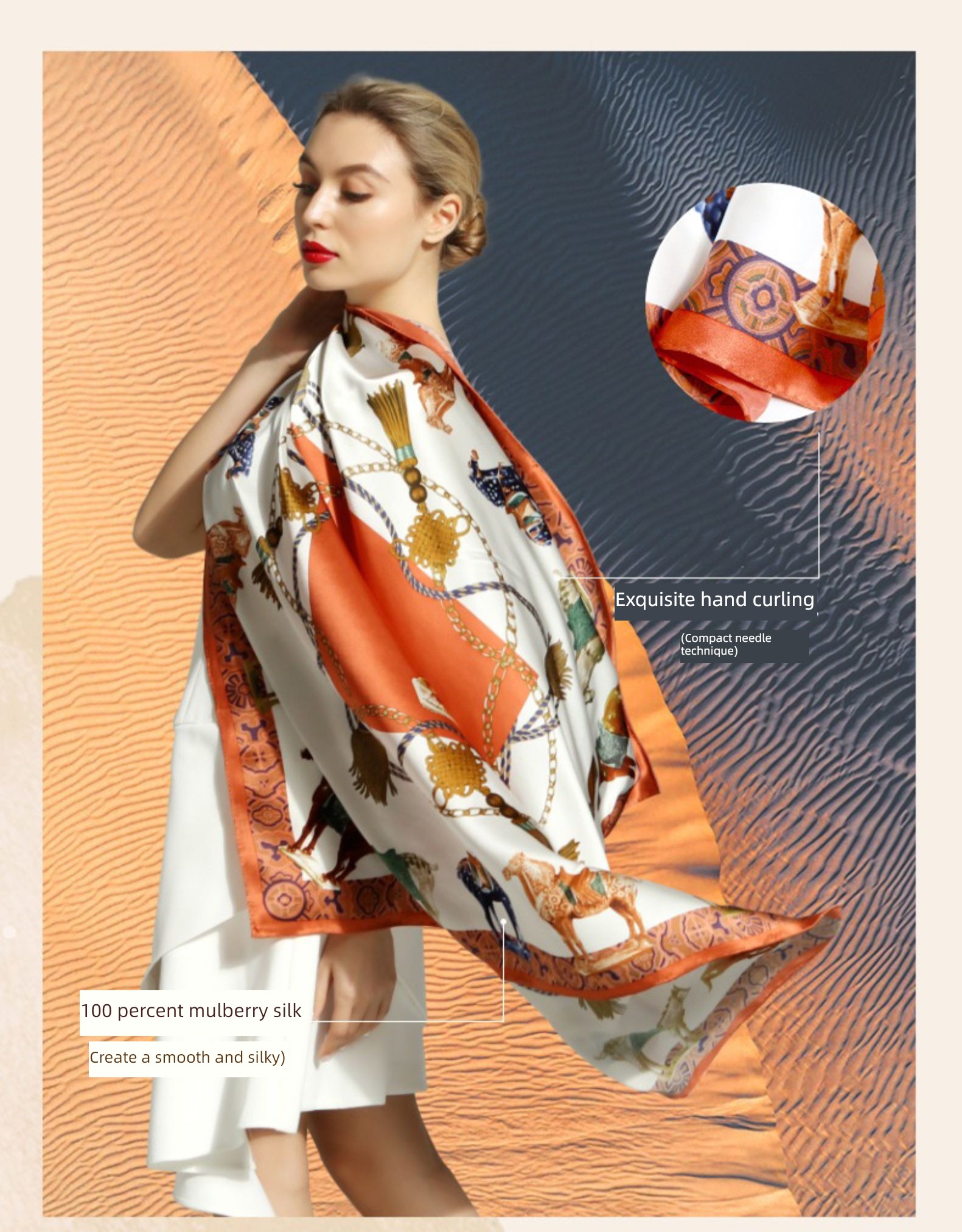 Qin Qu female mom Gift box Hangzhou Silkworm cheongsam Silk scarf