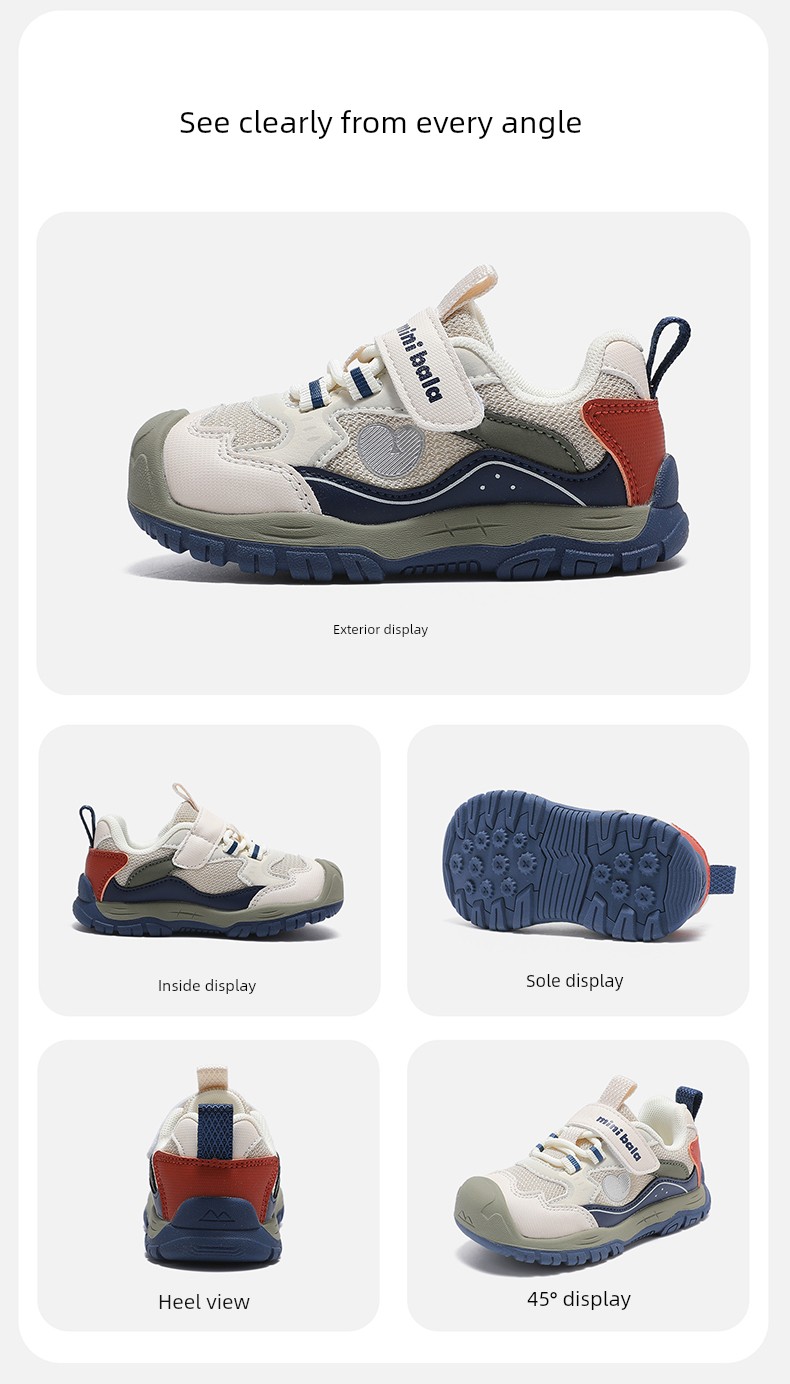 Mini Balabala Kidsren's Shoes 2026 Autum New Boys' Breathable Sports Shoes Mesh Baby Toddler Shoes — 16