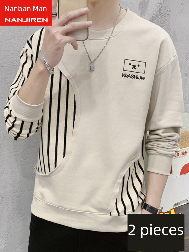 NGGGN man Round neck Autumn and winter Sweater Long sleeve T-shirt