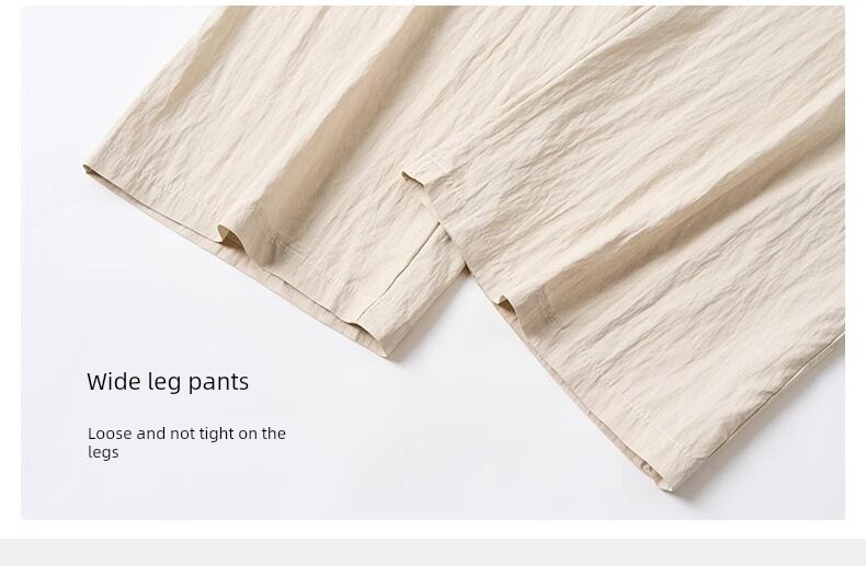 Maternity Pants for Summer, Thin Style, New Long Pants for Petite Women, Ice Silk Wide-Leg Pants, Plus-Size Maternity Wear, Autumn Pants — 12