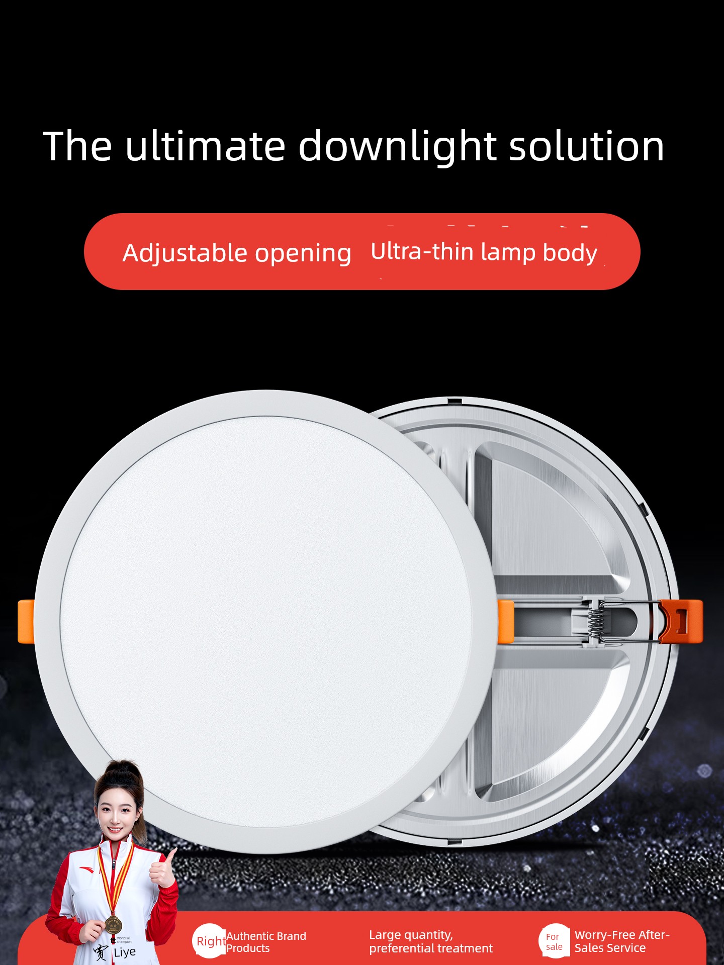 Embedded Ultra-Thin Led Downlight Ceiling Spotlight Recessed Light for Home Use, Square and Round Grid Design for Living Room, Entryway, Ceiling Hole Light