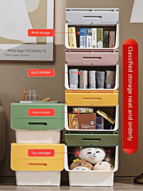 Jeko Children's Toys Storage Box Household Front Open Flip Can Stack Storage Box